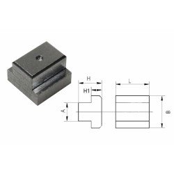 Aluminum T-slot nut blank for 10mm slots