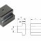 Aluminum T-slot nut blank for 10mm slots